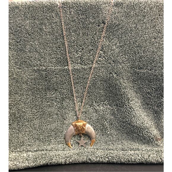 Rare Shriners Masonic Pharaoh Crescent Moon Star Symbol Pendant Necklace - Picture 8 of 10